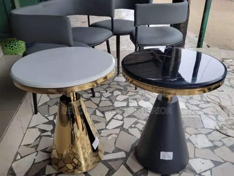 Nodric Luxury Round Slate Side Table