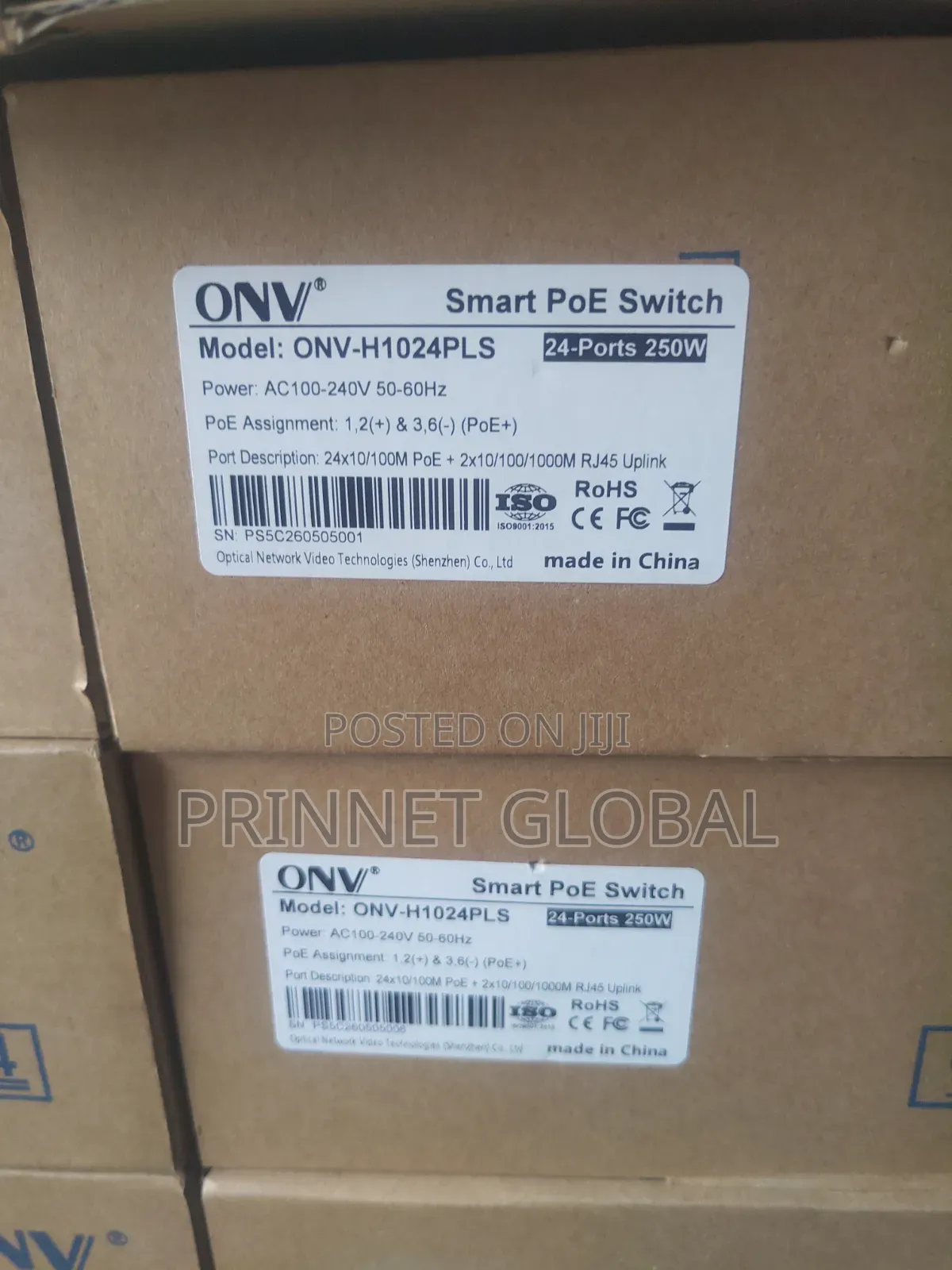 ONV 24ports PoE + 2ports Gigabit Switch H1024PLS