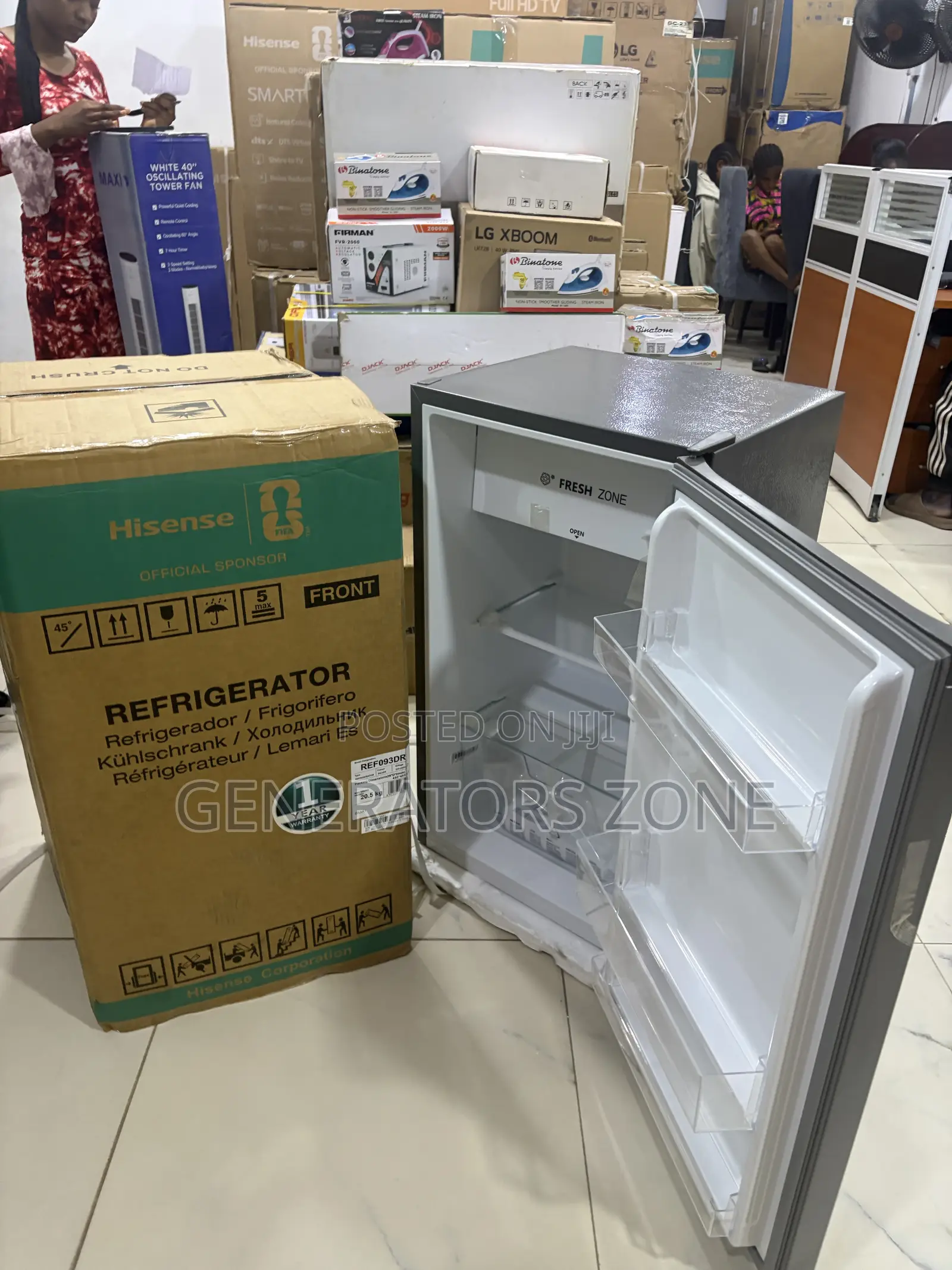 Silver Hisense 093DR 90L Home Refrigerator
