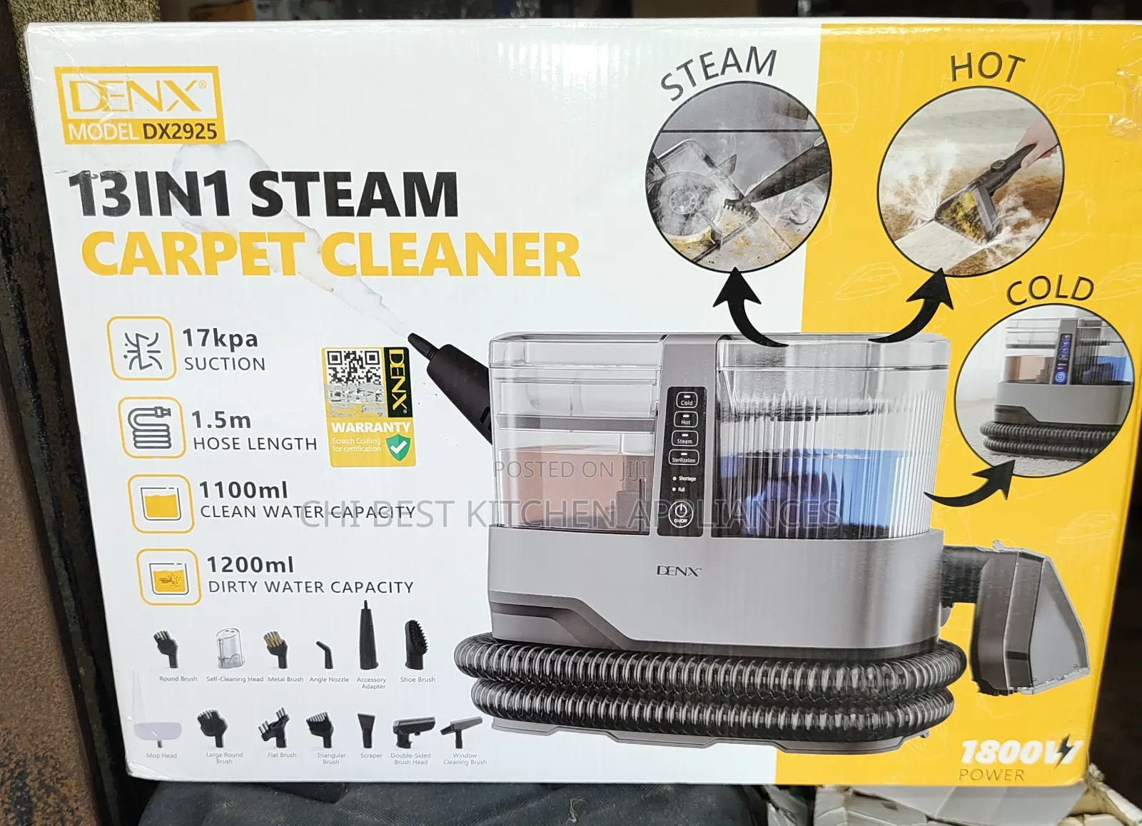DENX 13in1 Steam Carpet Cleaner