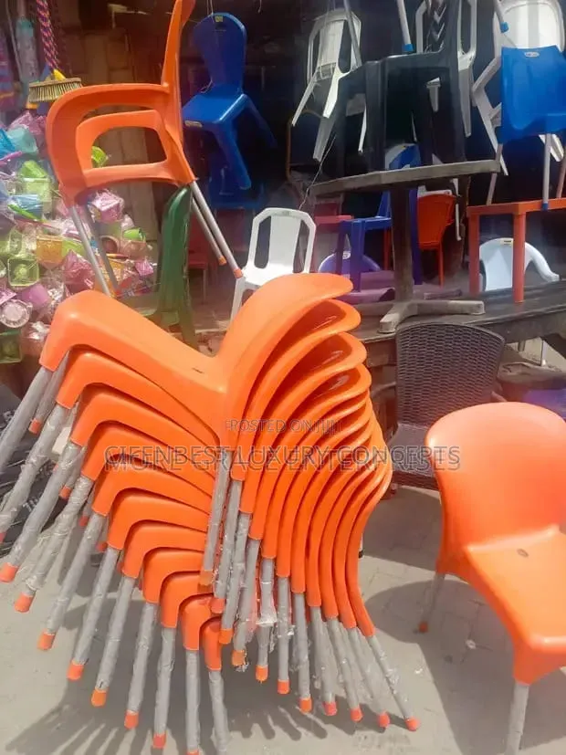 Plastic Chair With Iron Leg
