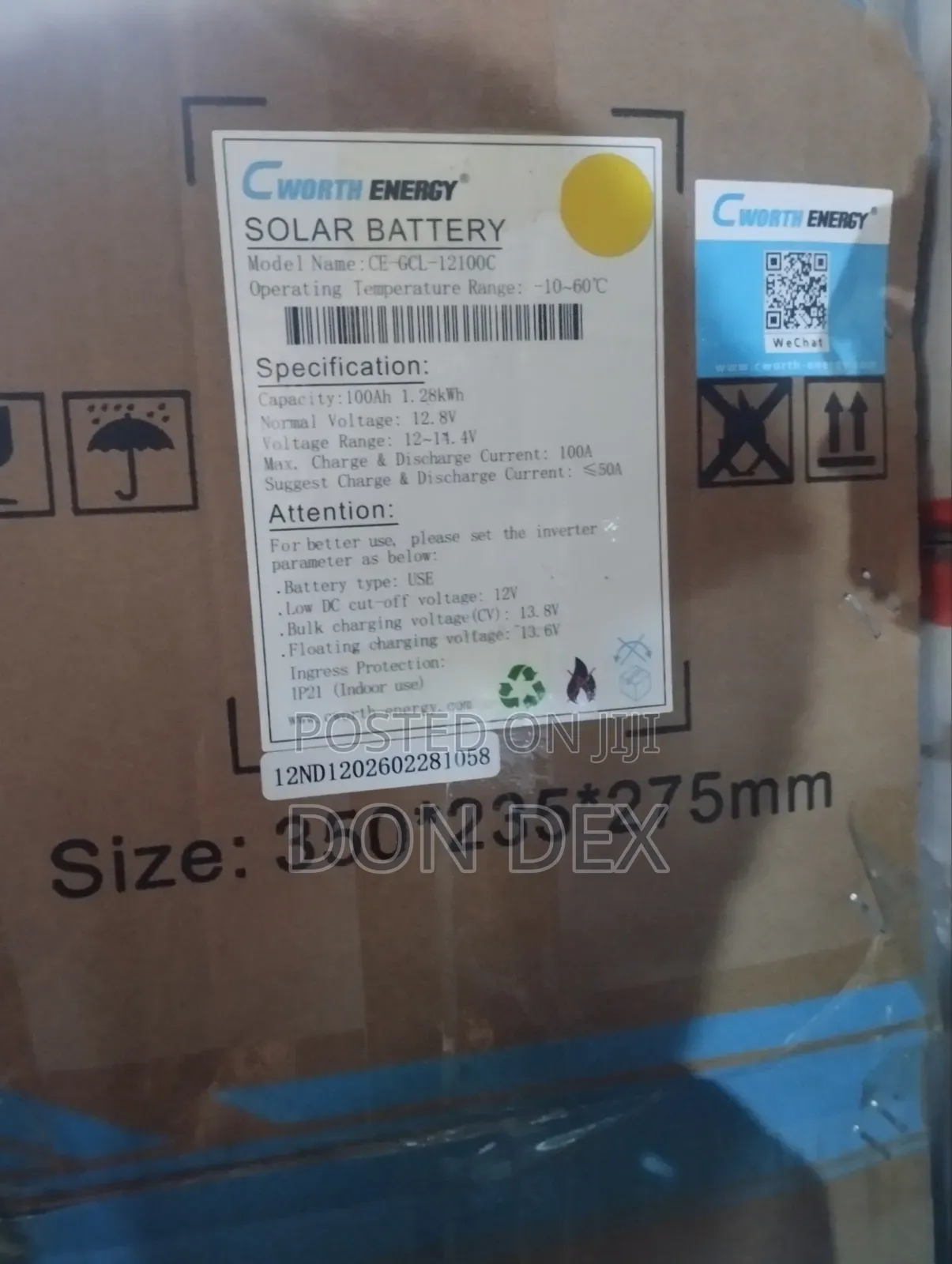 1.2kwh 12v Cworth Lithium Ion Battery