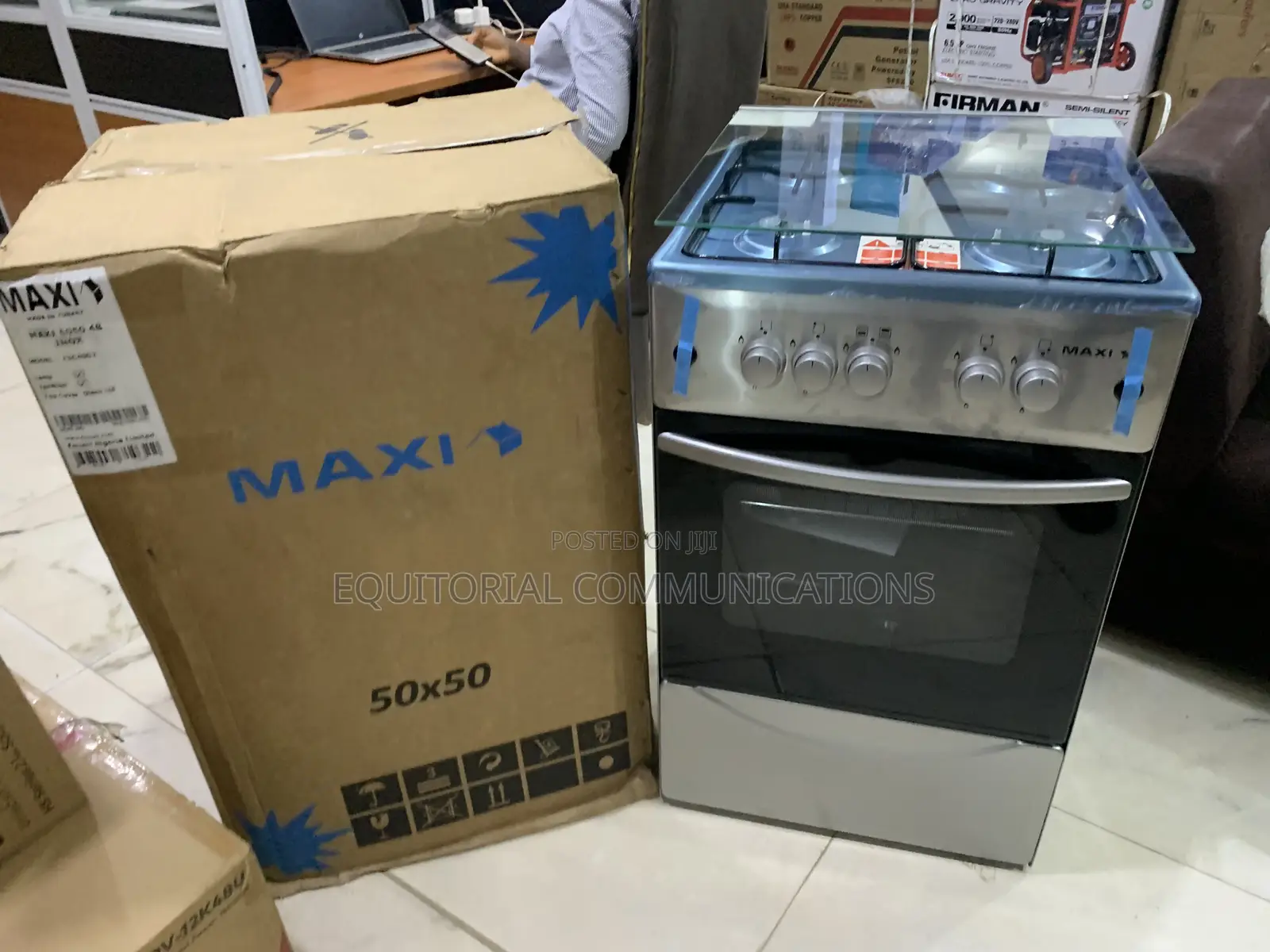 Maxi 4-Burner Inox Gas Cooker