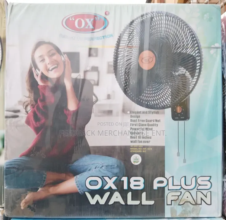 Ox Plus Wall Fan "18"