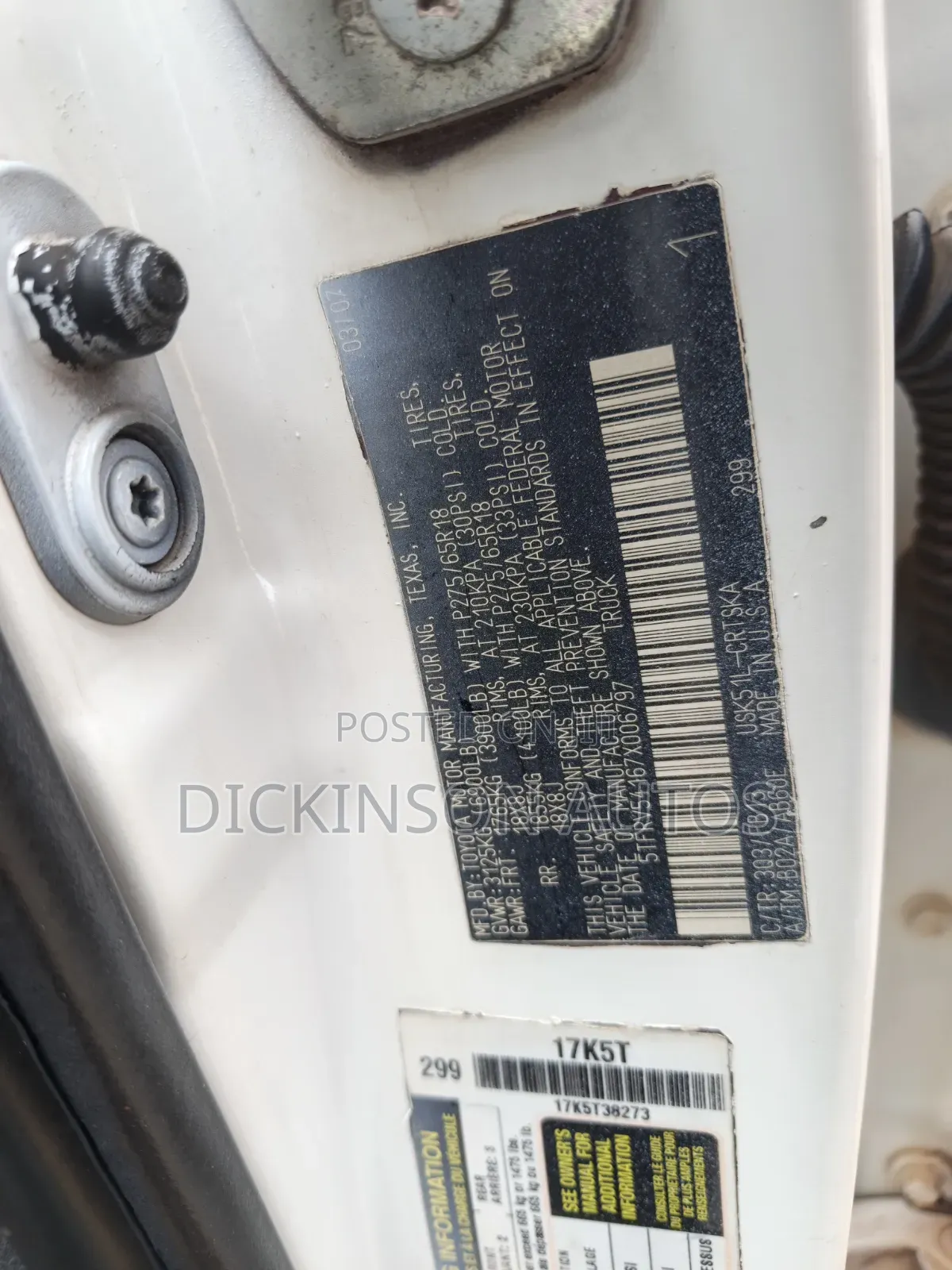 Toyota Tundra 2007 White