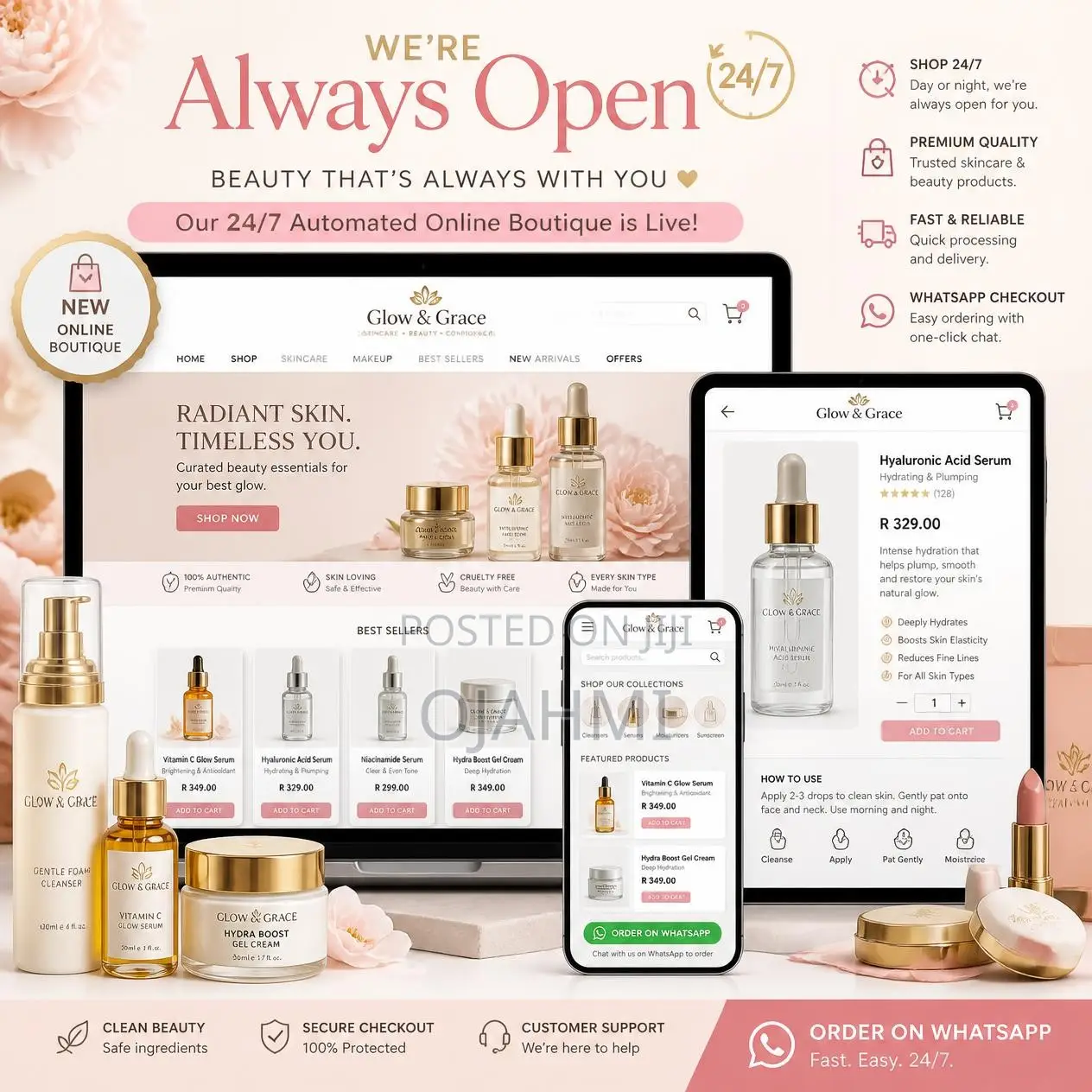 Beauty, Cosmetics, Skincare and Other Business Store Website