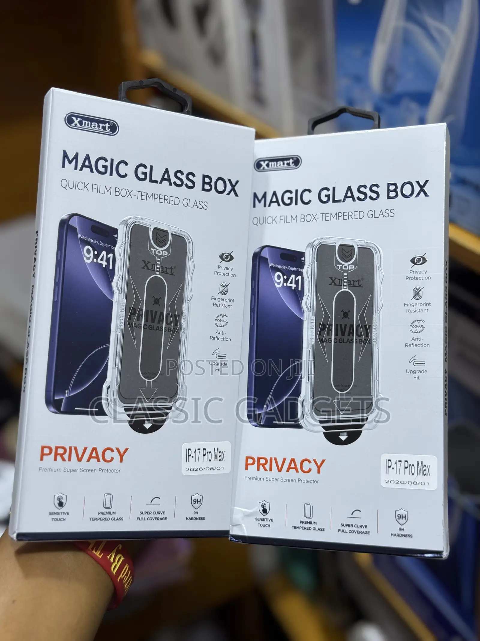 XMART Magic Glass Box Privacy Screen Protector for iPhone 17 Pro Max