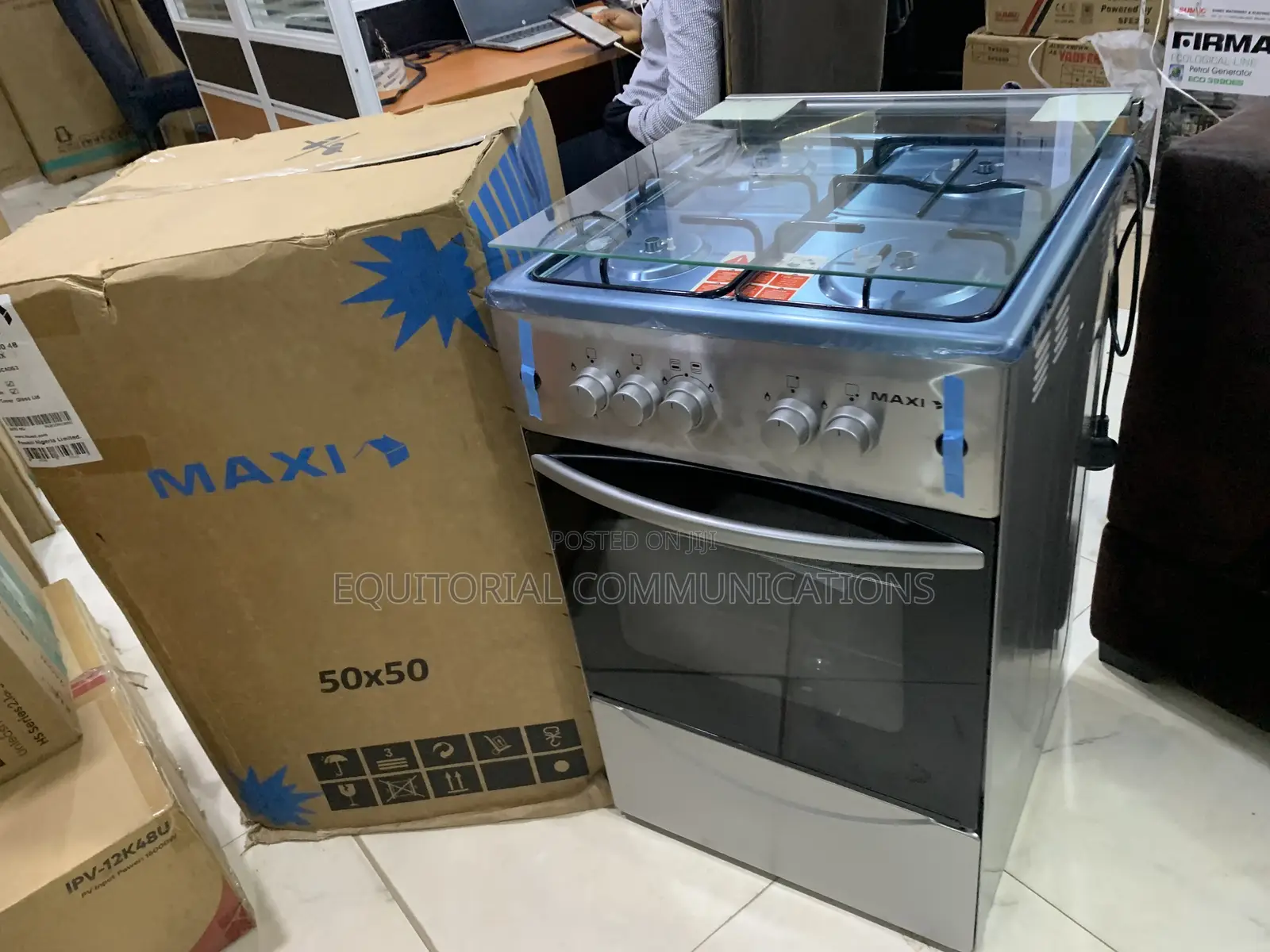 Maxi 5050 4-Burner Inox Gas Cooker With Built-in Oven