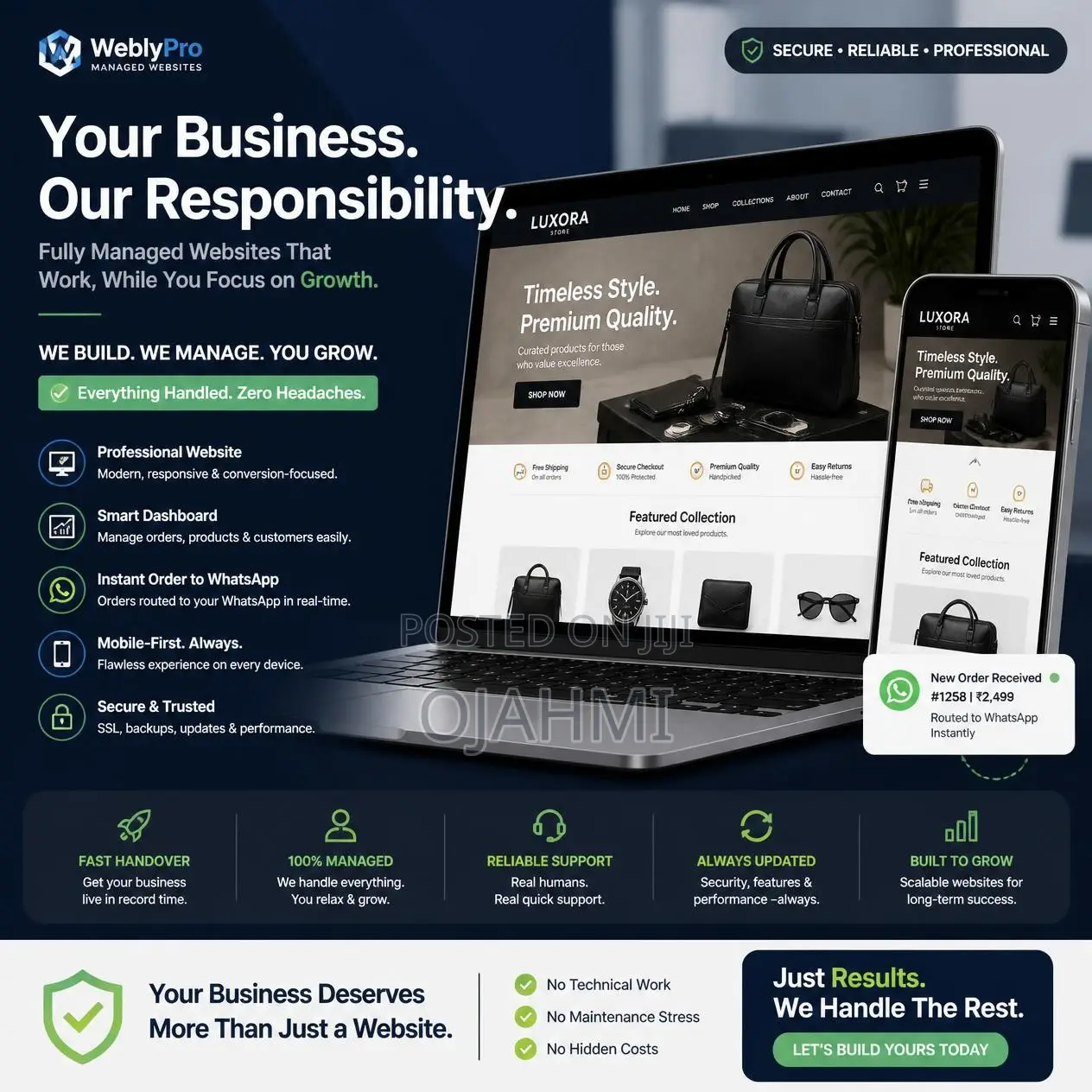 Zero-Stress Online Storefront/ E-Commerce Website and Business Website