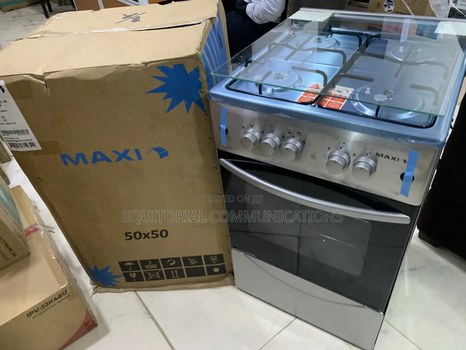 Maxi 5050 4B Inox Freestanding Gas Cooker for Home Kitchen
