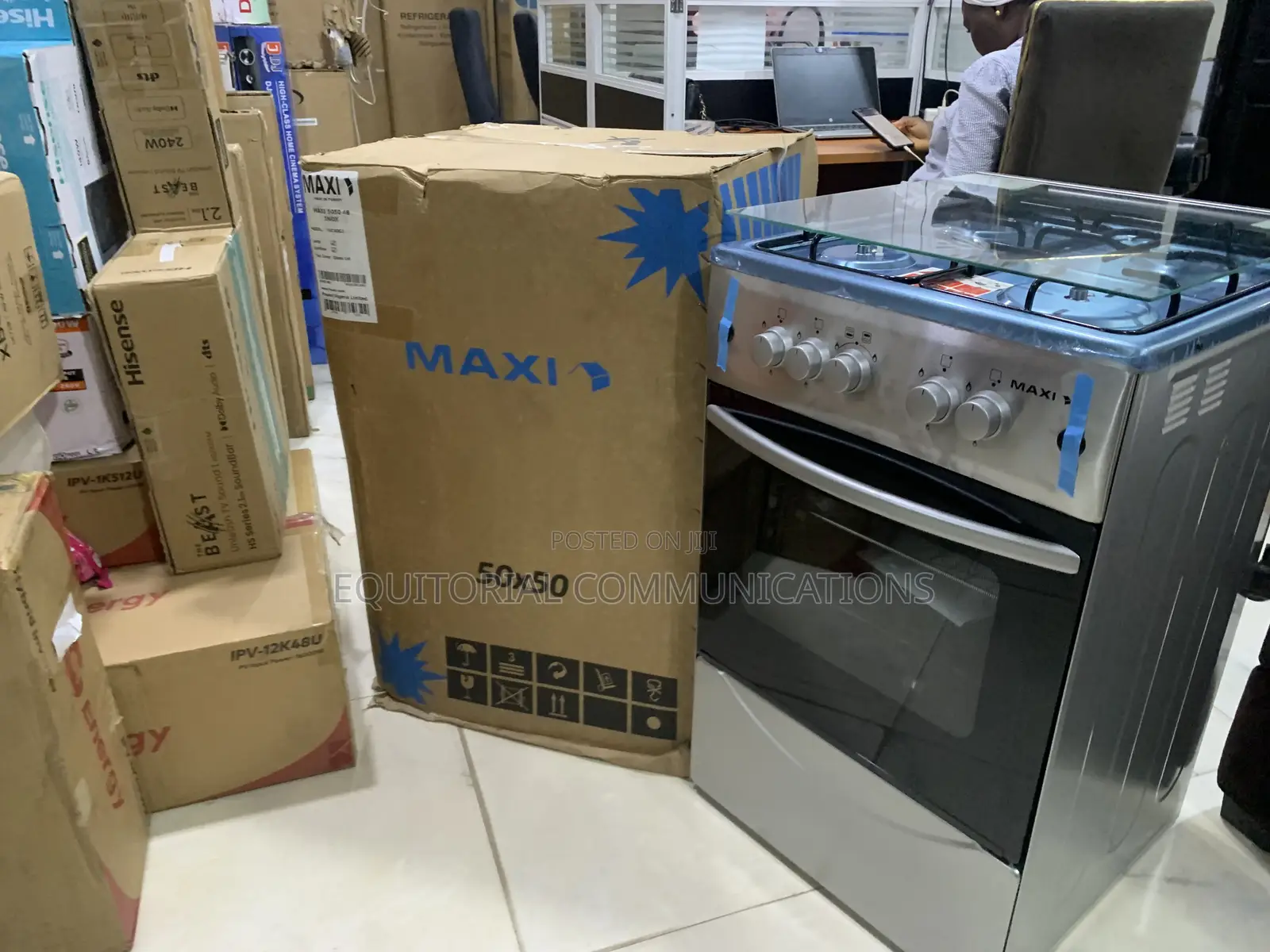 Maxi F5C40G2 50x50cm 4-Burner Gas Cooker With Oven