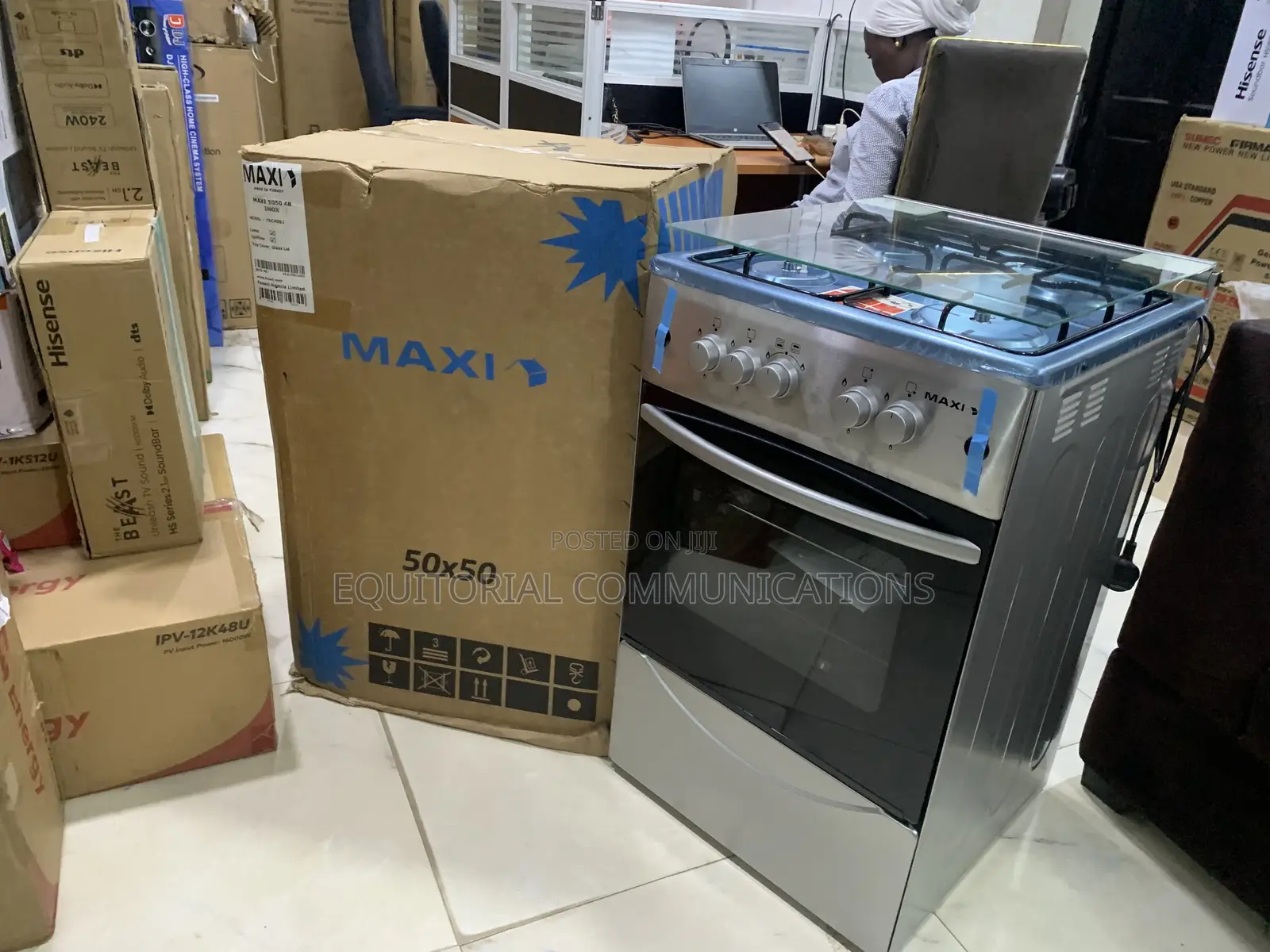 Maxi 5050 4-Burner Inox Gas Range Cooker for Modern Kitchens