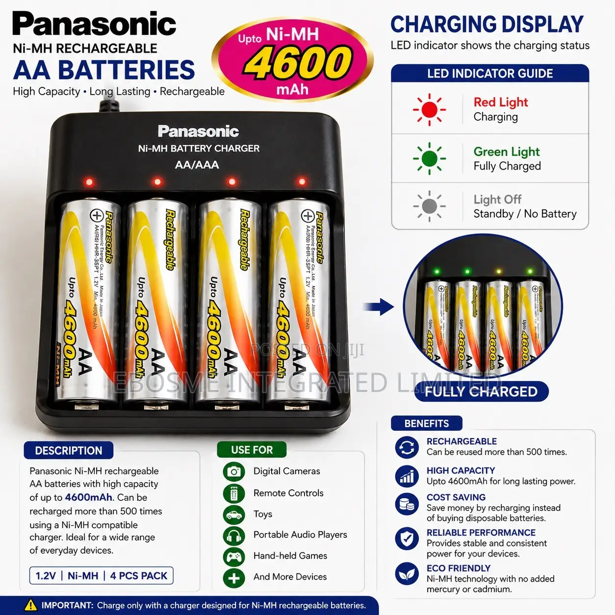 AA Rechargeable Battery Ni-mH 4600