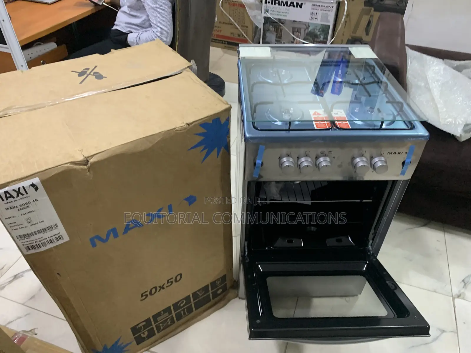 Maxi 5050 4-Burner Freestanding Gas Cooker With Inox Exterior