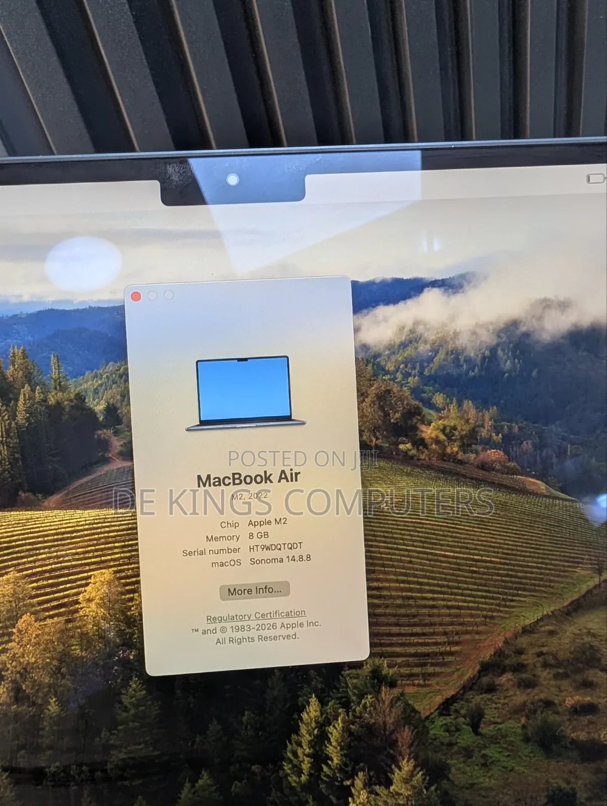 Laptop Apple MacBook Air 2022 M2 8GB Apple M2 SSD 256GB