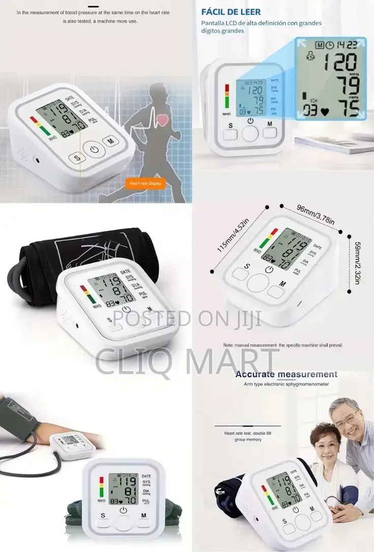 Blood Pressure Monitor W/Voice – Digital Upper Arm BP Machine