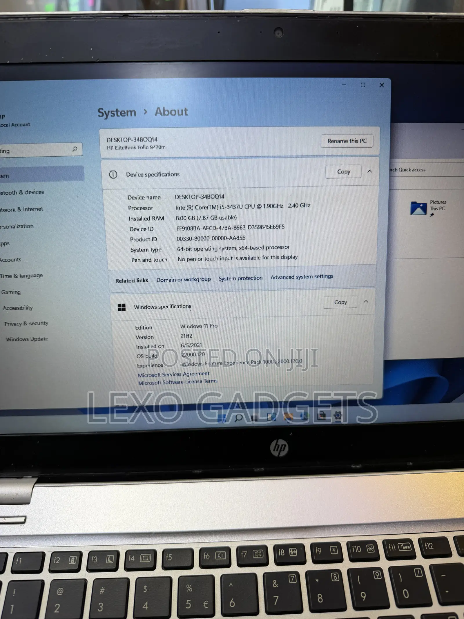 Laptop HP EliteBook Folio 9470M 8GB Intel Core i5 HDD+SSD 512GB