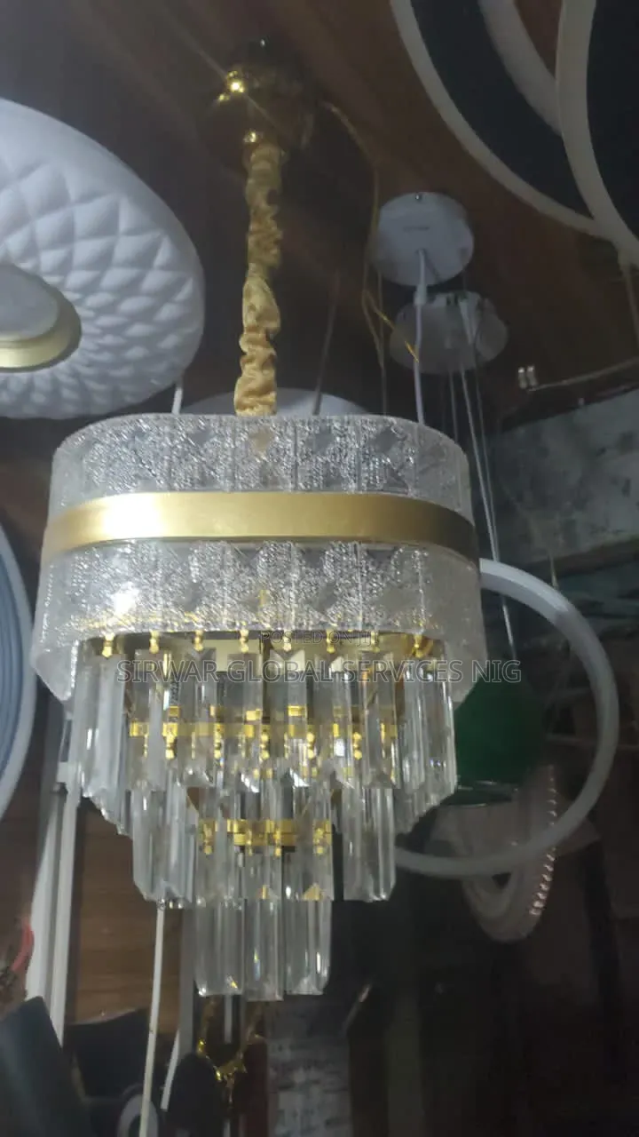 Potable Crystal Small Chandelier Warm White and Blue Light