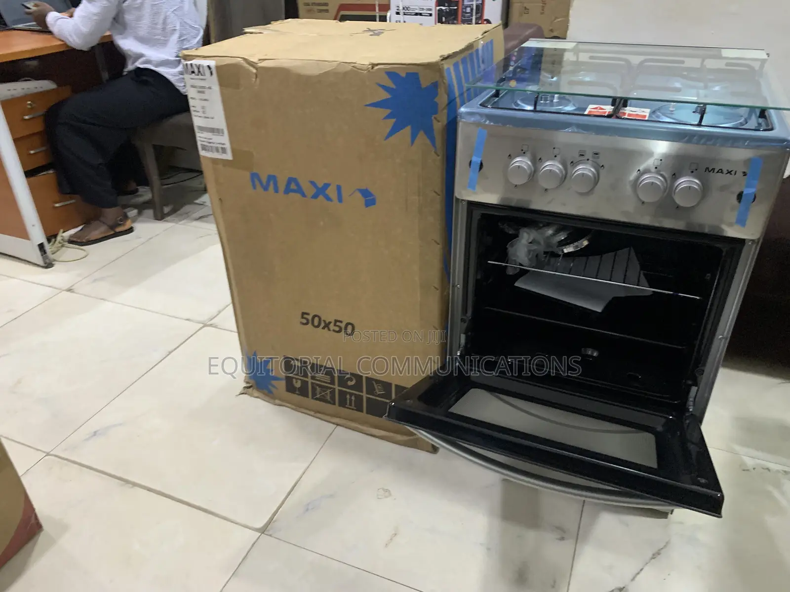 Maxi 5050 4-Burner Inox Stove With Integrated Gas Oven