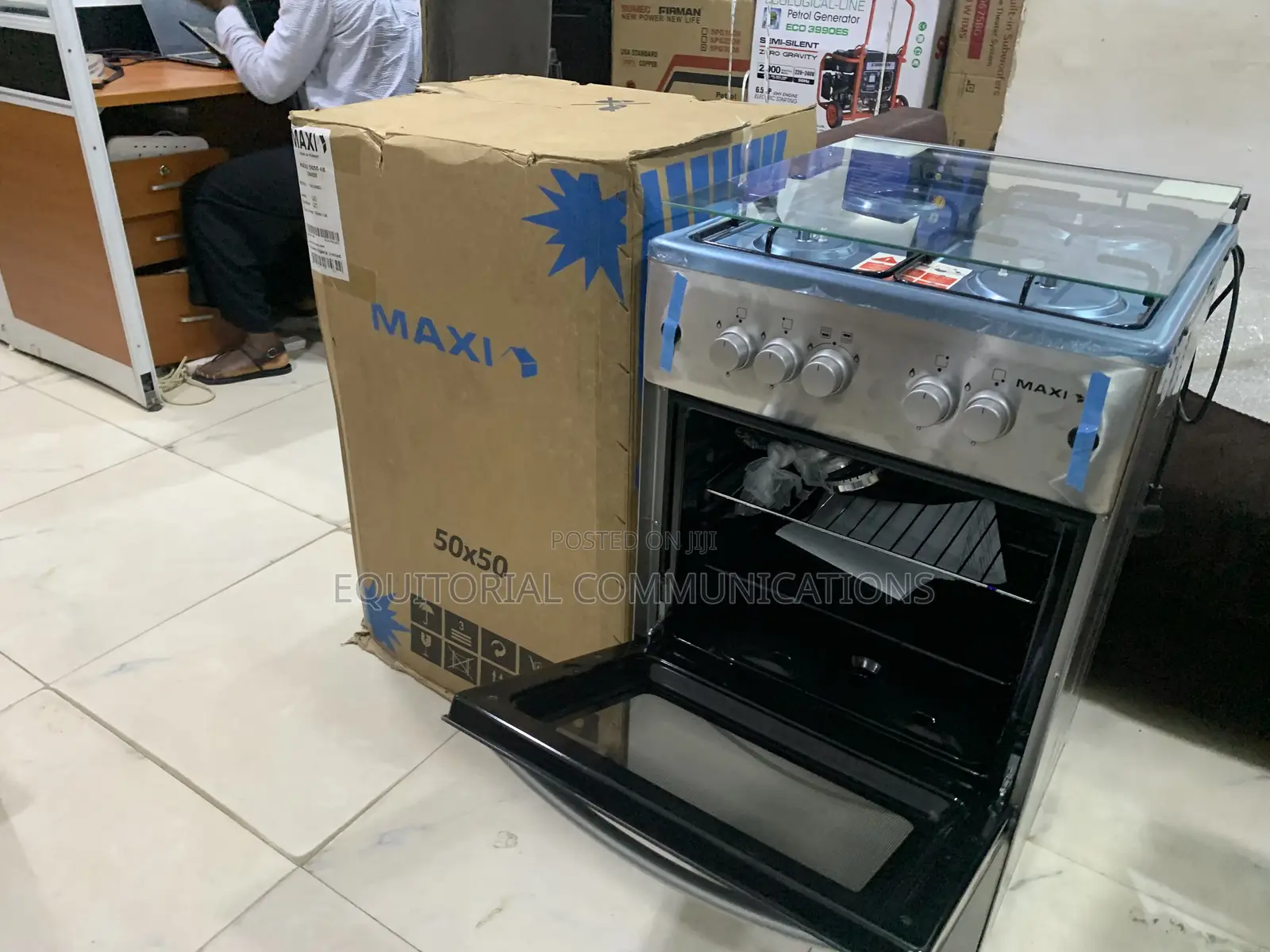 Maxi 5050 F5C40G2 Inox 4-Burner Kitchen Gas Range for Everyday Cooking