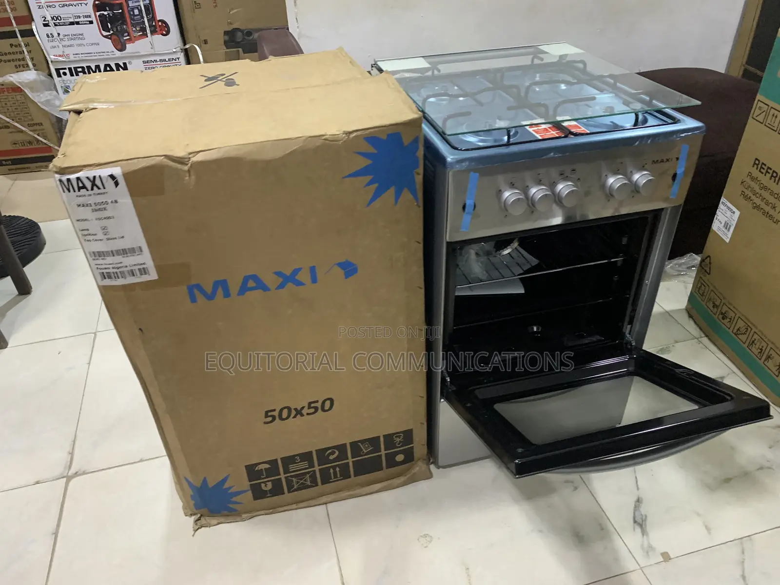 Maxi 5050 F5C40G2 Inox 4-Burner Kitchen Gas Range for Everyday Cooking