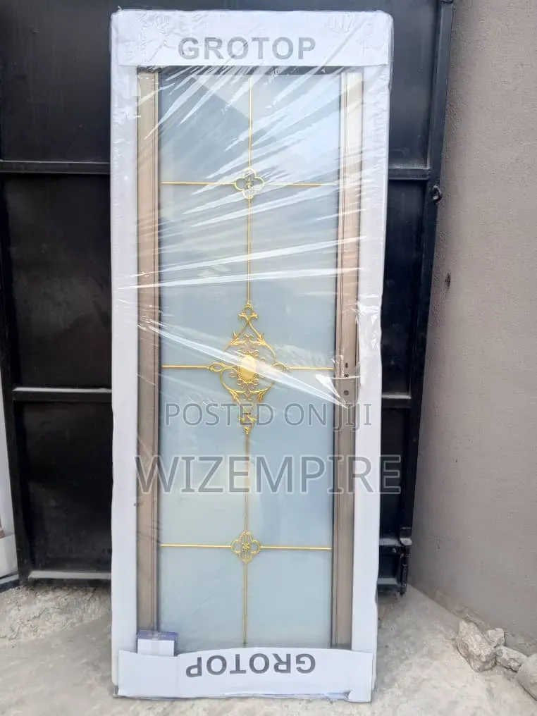 Full Glass Aluminum Toilet Doors Available