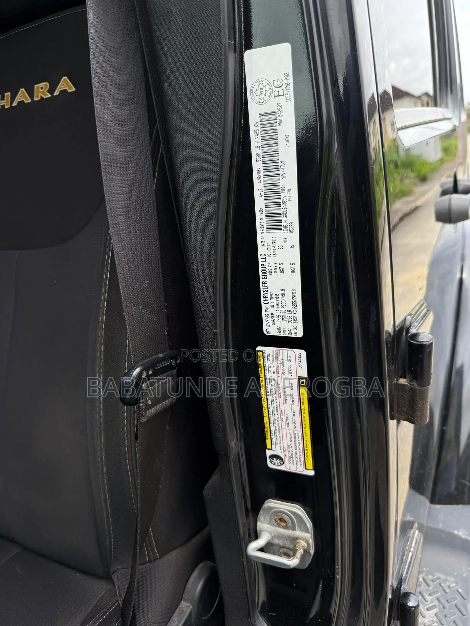Jeep Wrangler Sahara 2013 Black