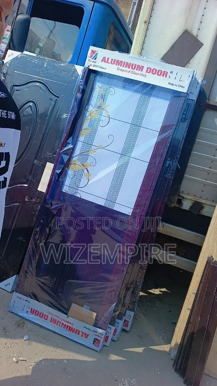 Half Glass Aluminum Toilet Doors Available