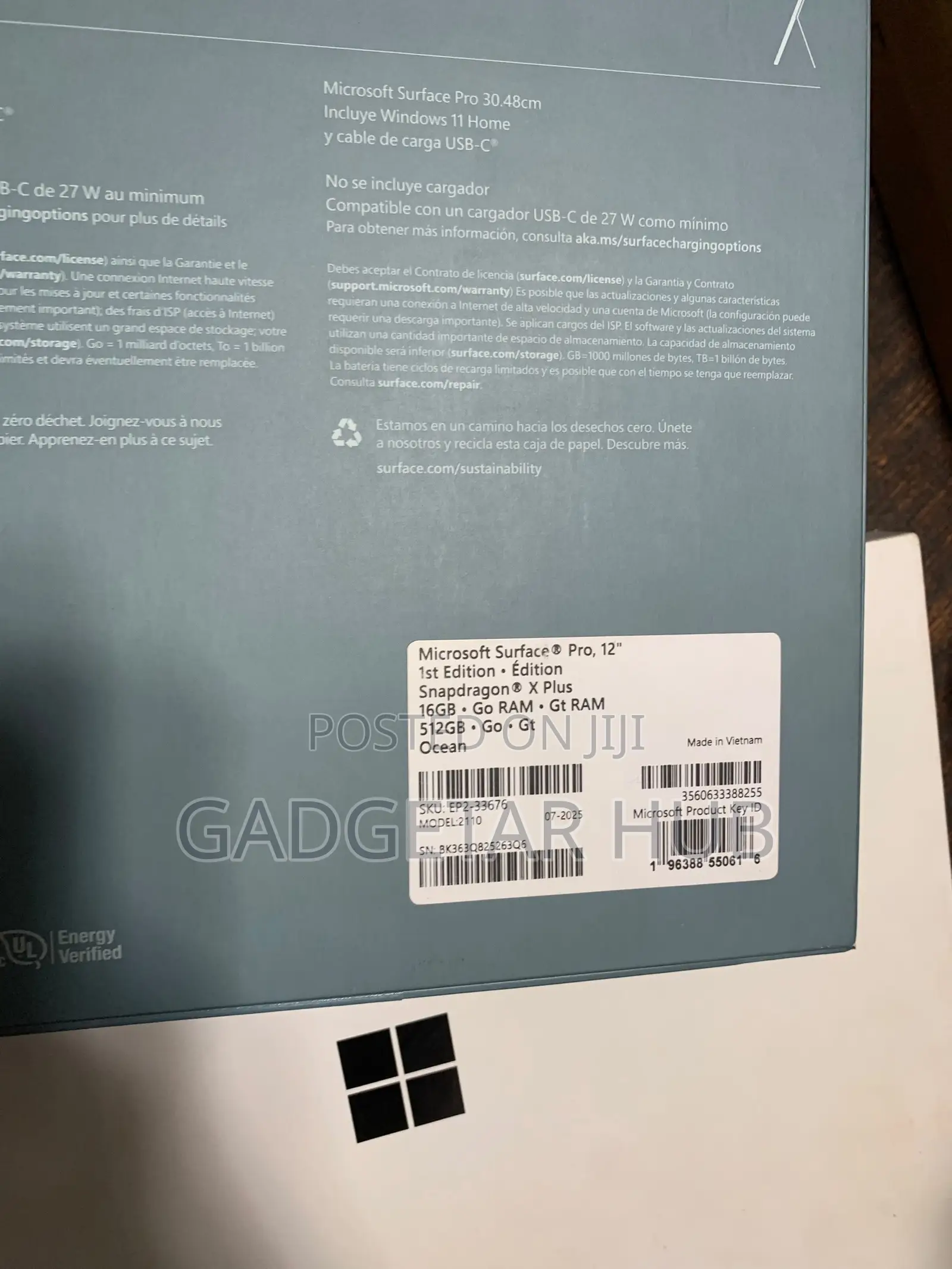 New Laptop Microsoft 16GB Qualcomm Snapdragon X Plus SSD 512GB