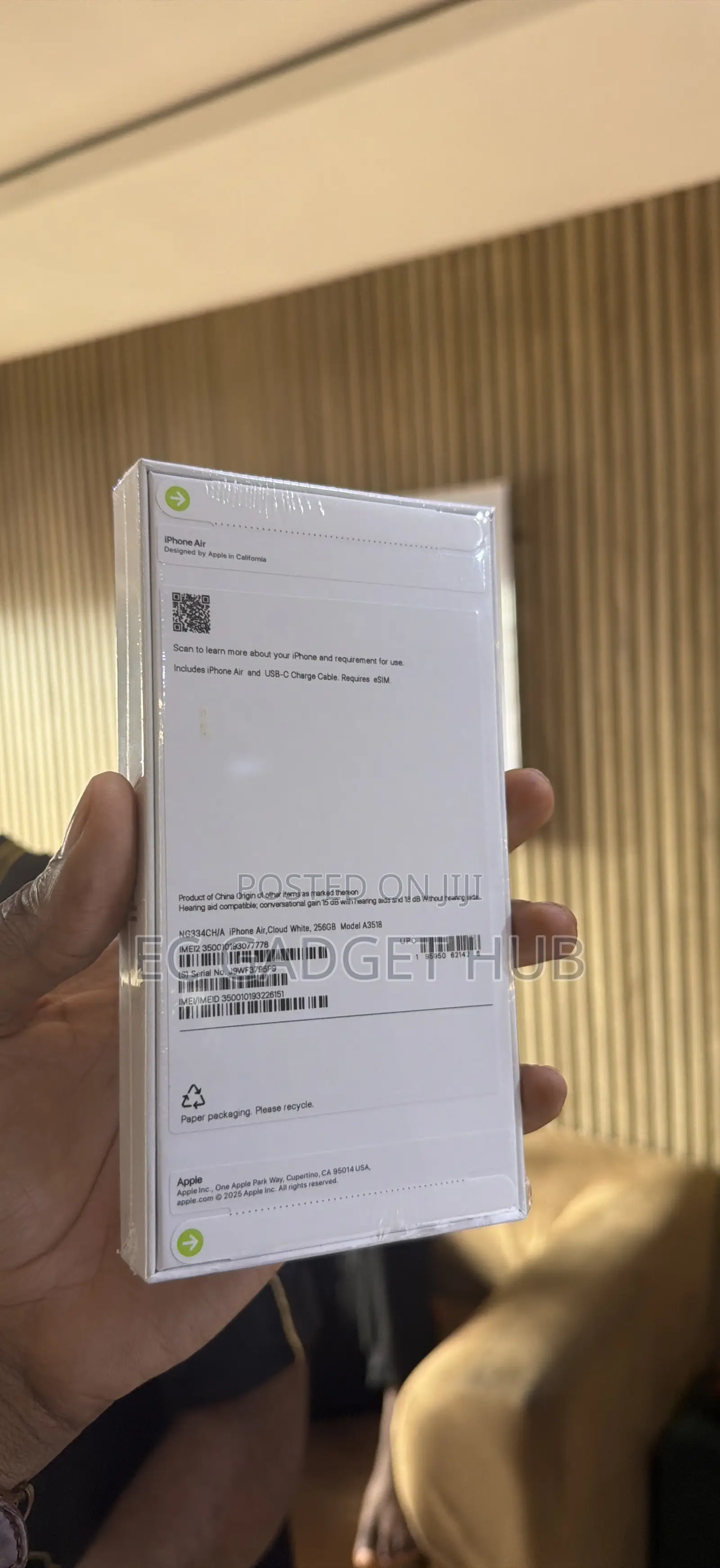 New Apple iPhone Air 256 GB White