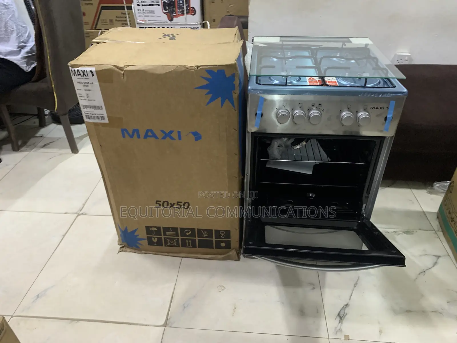Maxi 5050 4-Burner Gas Cooker Designed for Family Kitchen Use