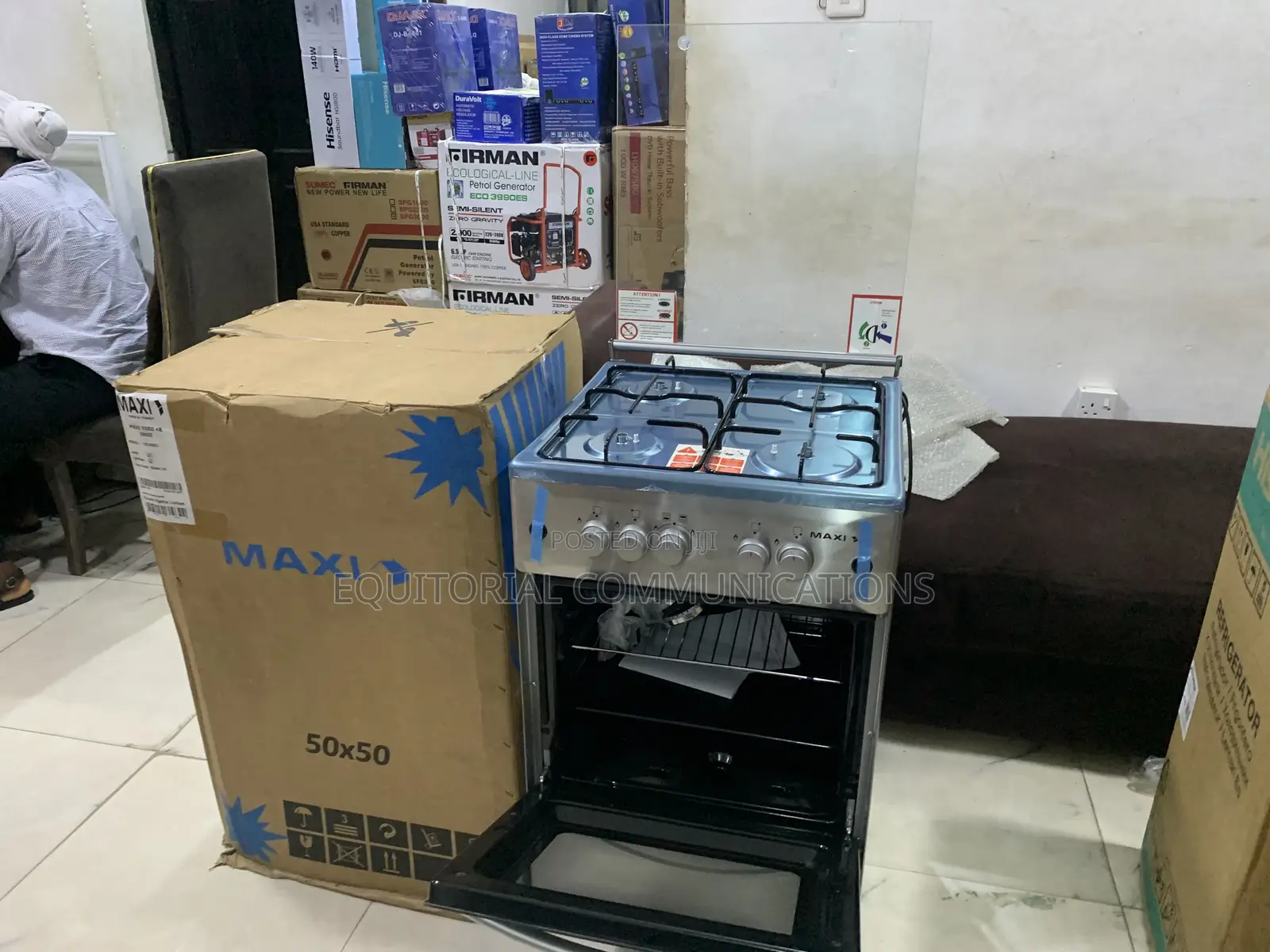 Maxi 5050 4-Burner Gas Cooker With Compact 50x50cm Design