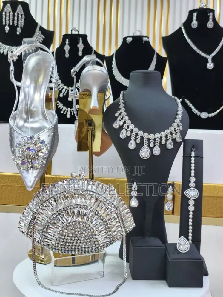 Clutch Purse and Shoe Complete Jewelry Set for Special Occasions