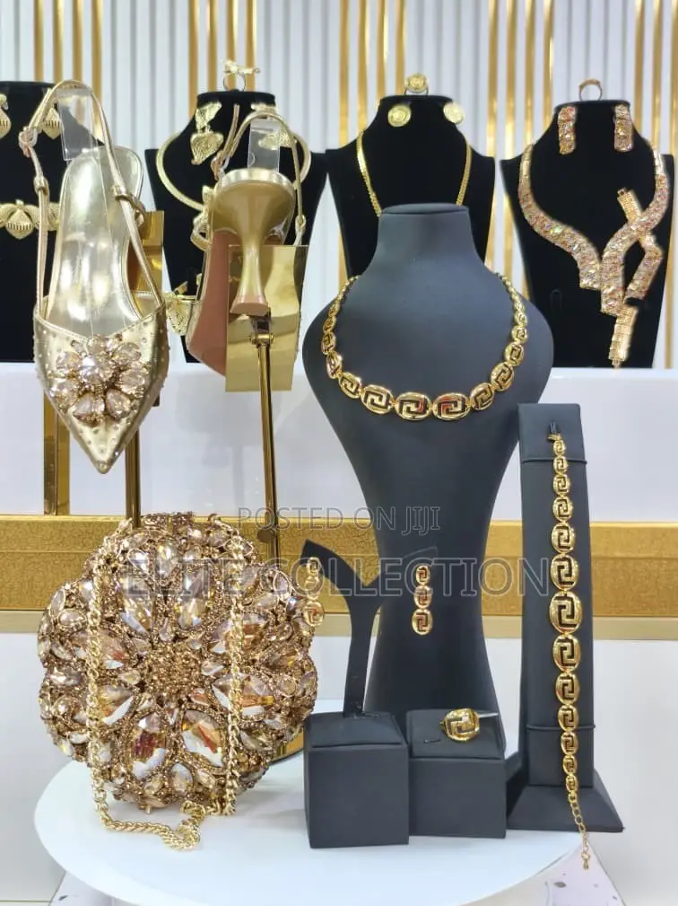 Clutch Purse and Shoe Complete Jewelry Set for Special Occasions
