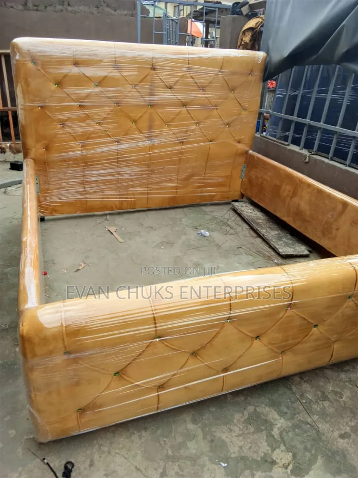 6 by 6 Gold Color Bed Frame