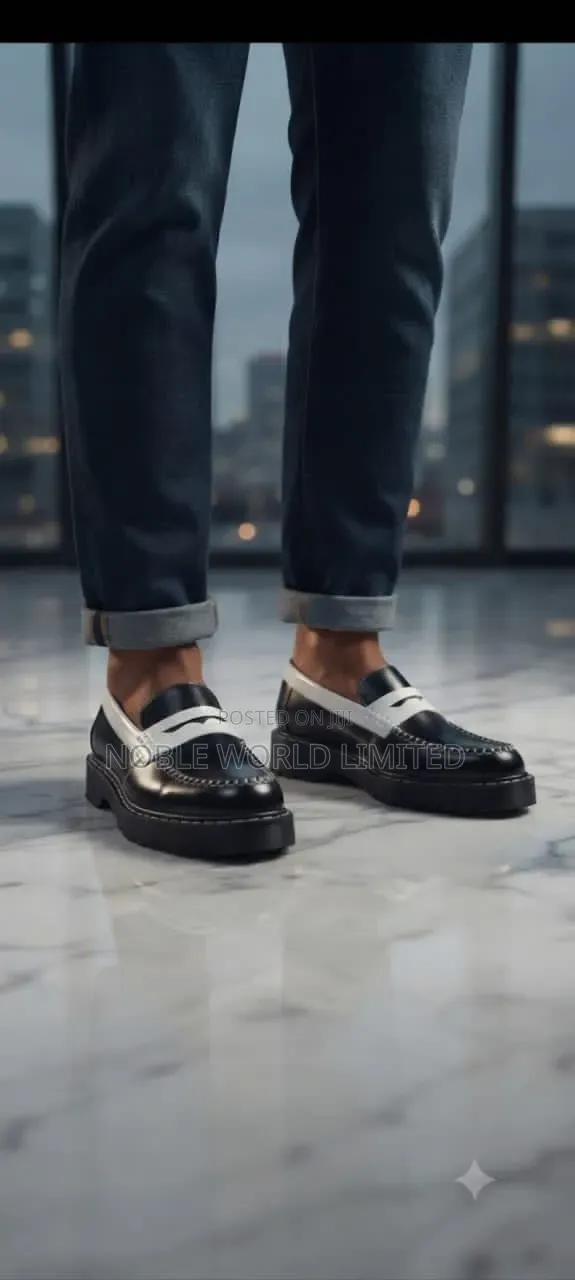 Black With a Touch of White Corporate Shoes ABL 9h