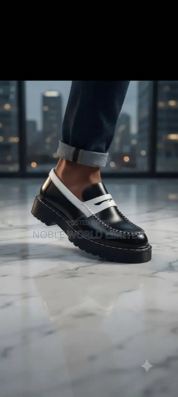 Black With a Touch of White Corporate Shoes ABL 9h
