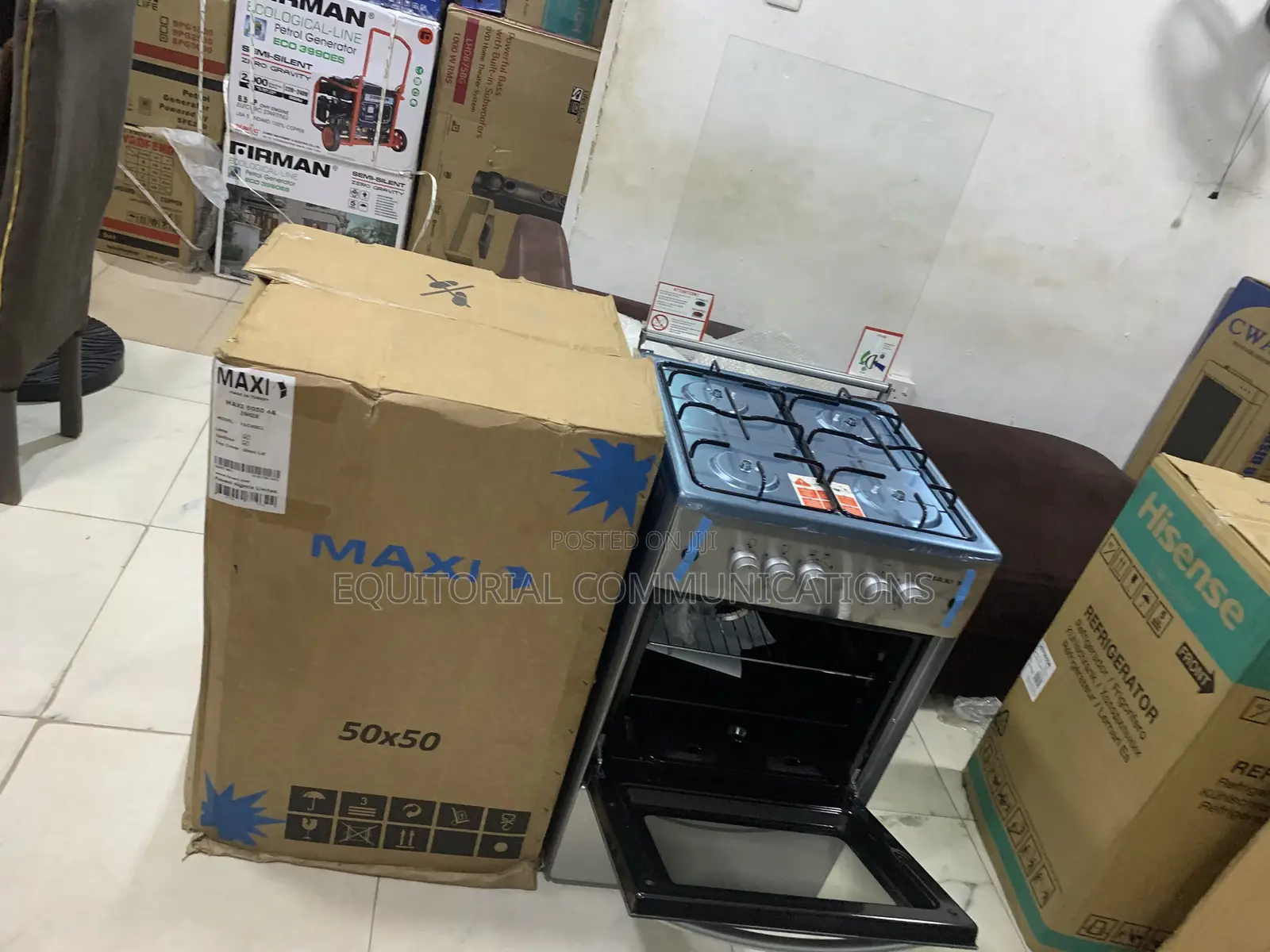 Maxi F5C40G2 Inox Gas Cooker With Four Burners for Versatile Cooking