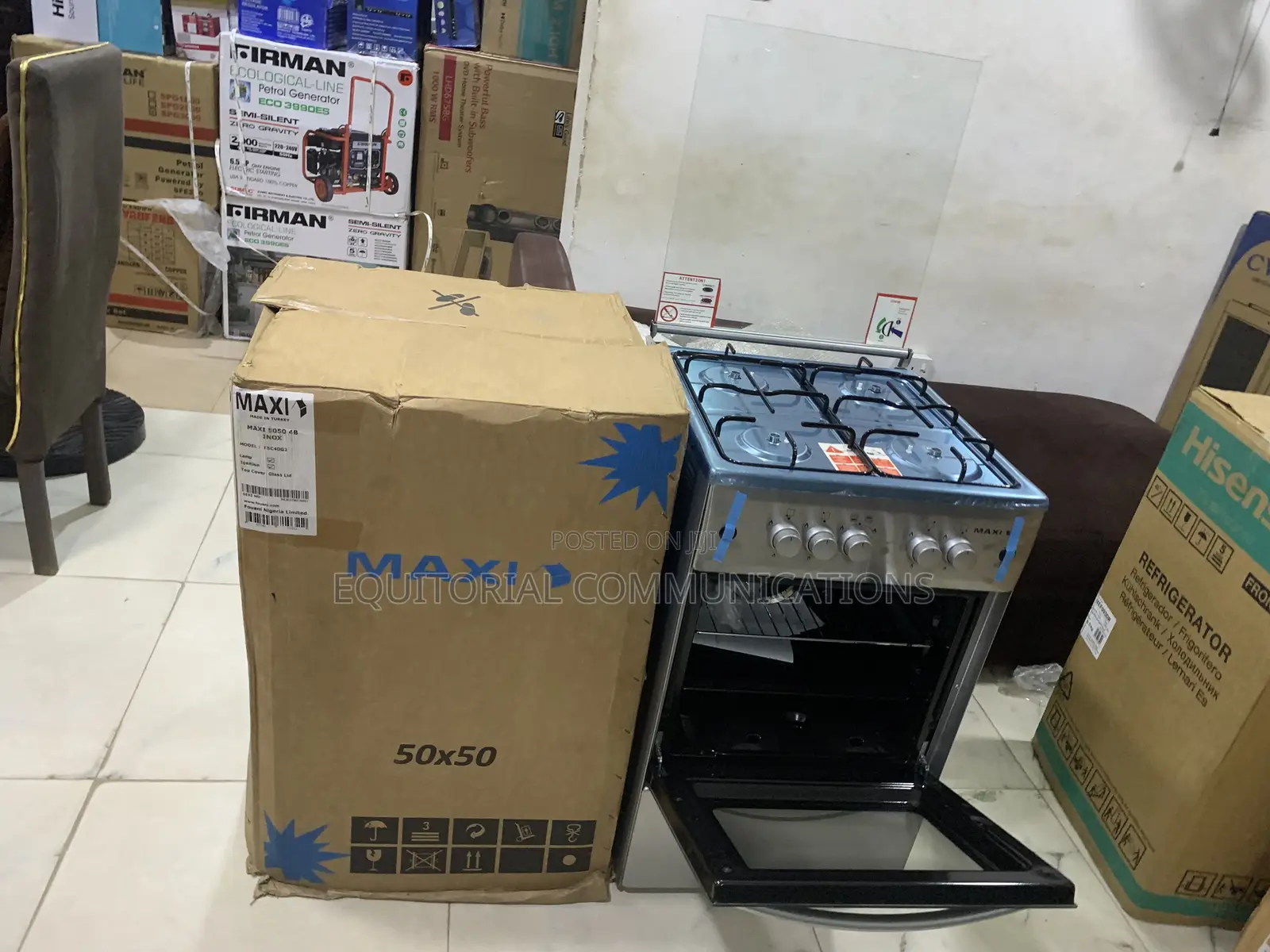 Maxi 5050 4B Gas Cooker With Oven for Cooking Multiple Dishes Together
