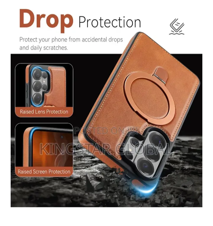 For Galaxy S26 Ultra Case With Stand Compatible Magsafe, Brown