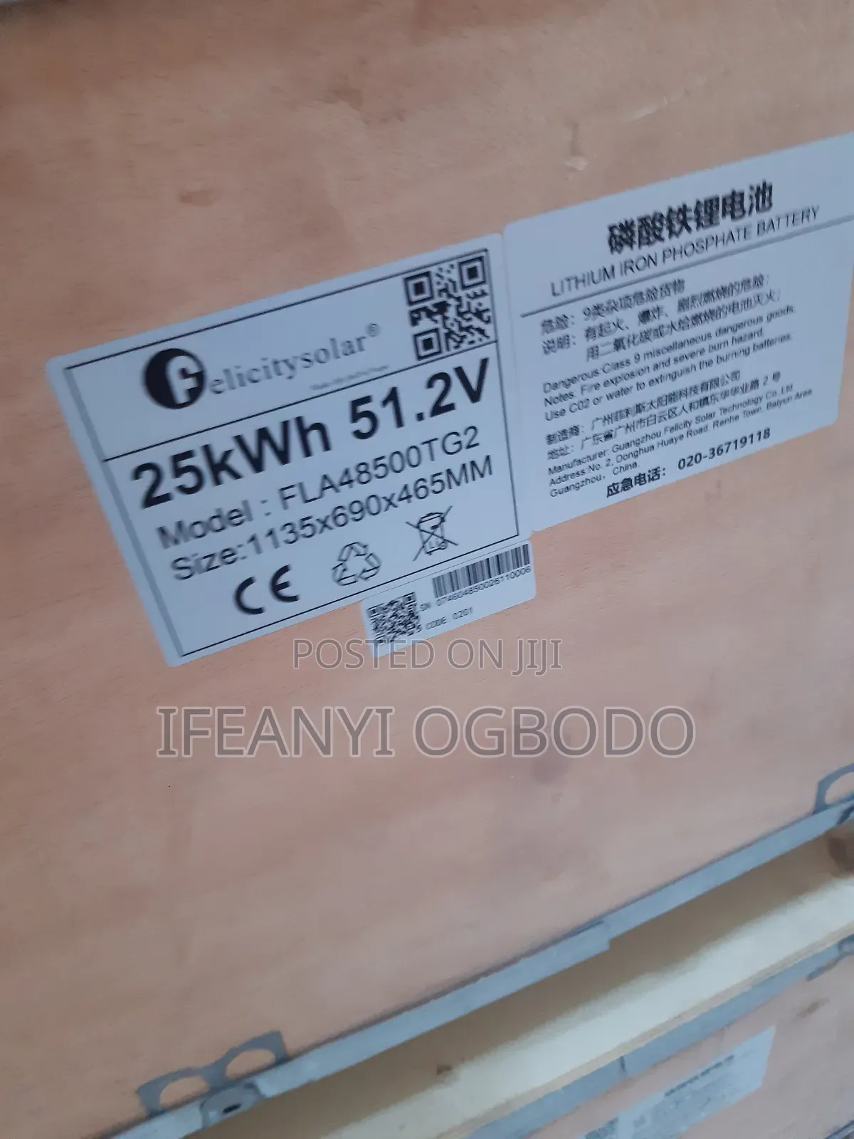 Felicity Solar Lithium Battery 25kwh 51.2v