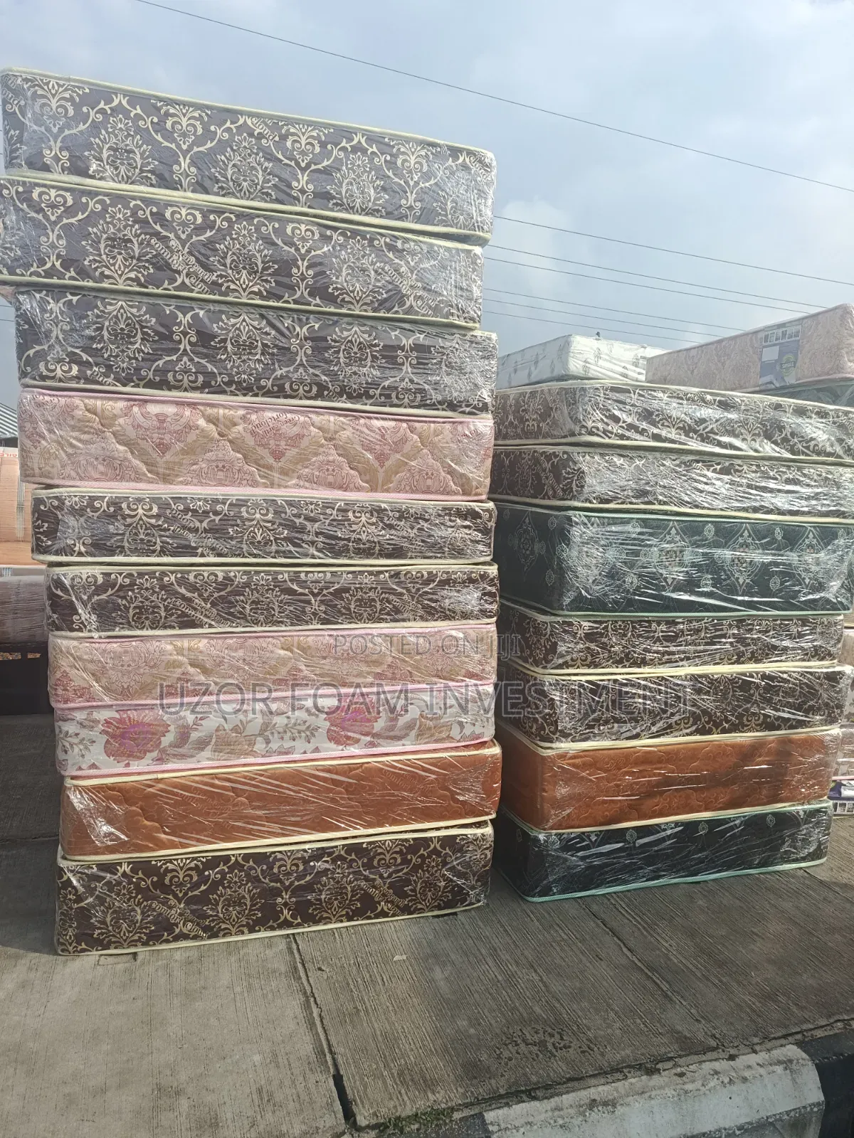 6 by 6 by 8inch Green Earth Semi Orthopedic Mattress