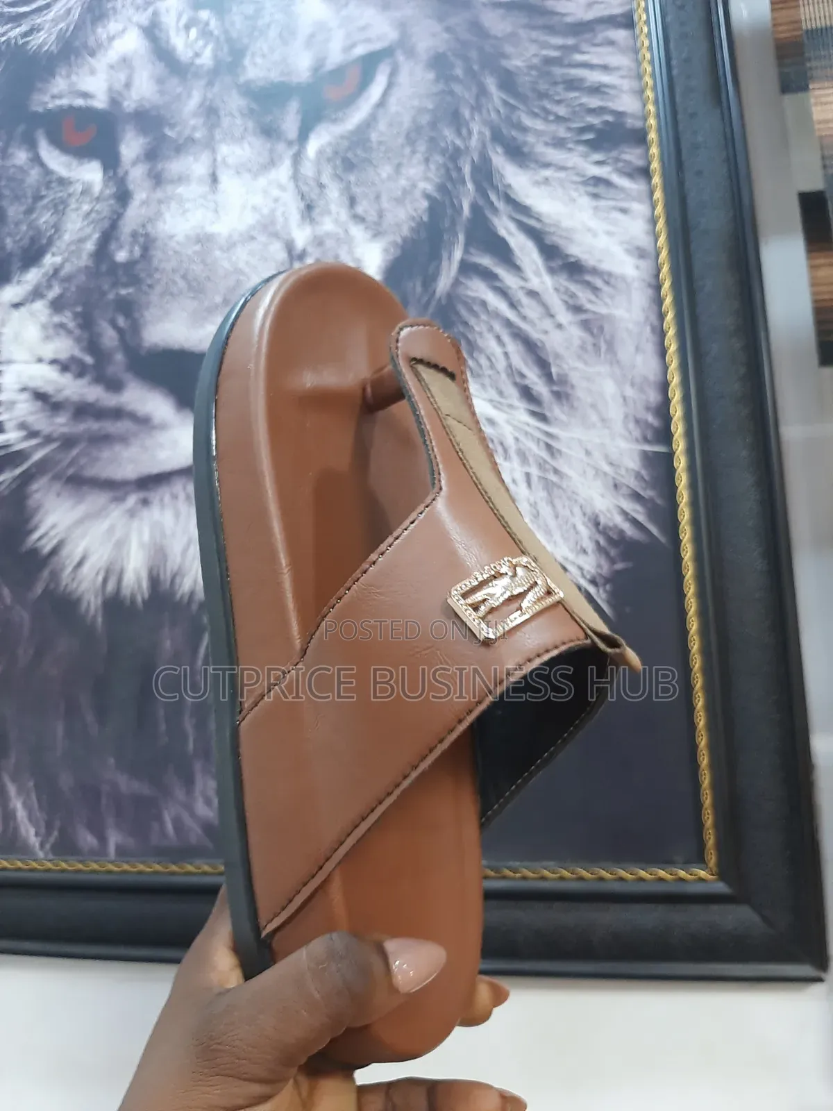 Unisex Leather Slippers