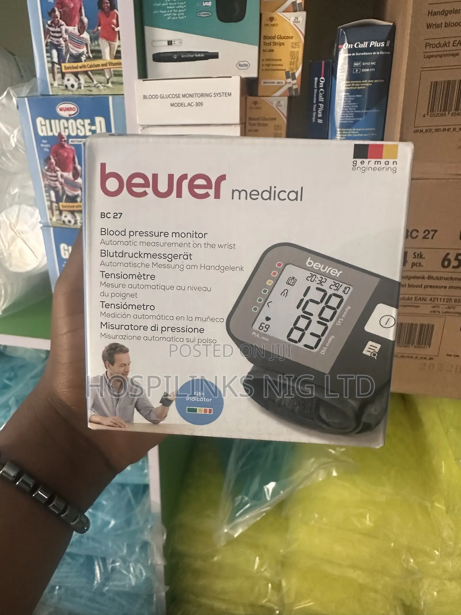 Beurer Bc 27,blood Pressure Monitor Write Watch Type