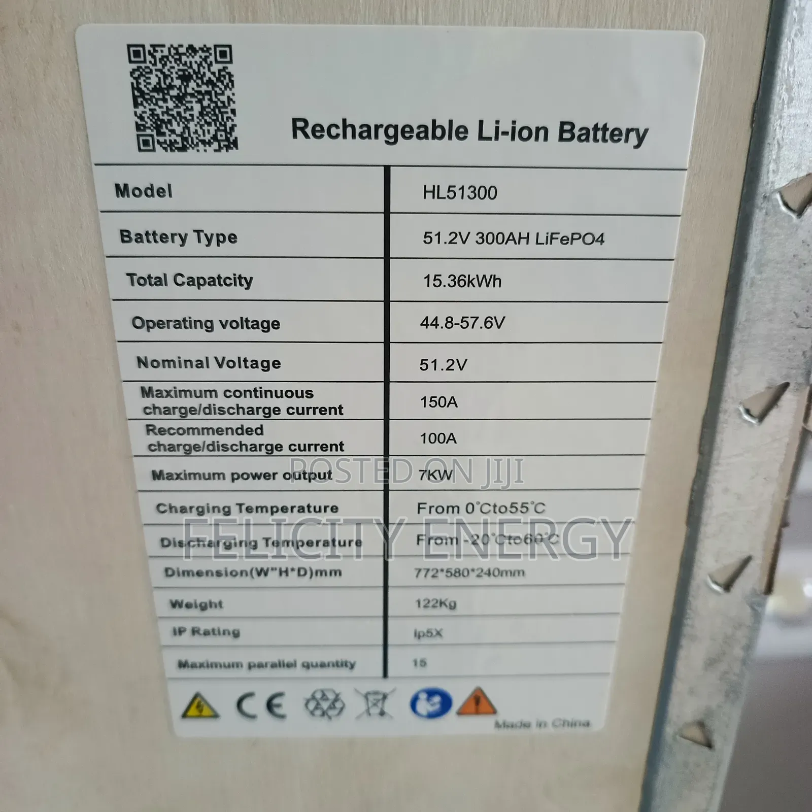 Solar Pro 15kwh Lithium Battery 48v