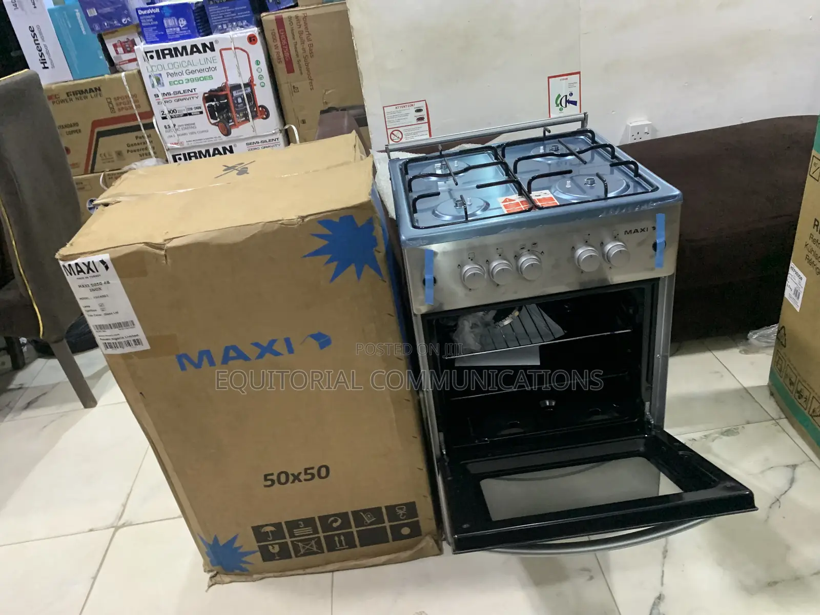 Maxi F5C40G2 4-Burner Gas Cooker – Your Kitchen Cooking Essential