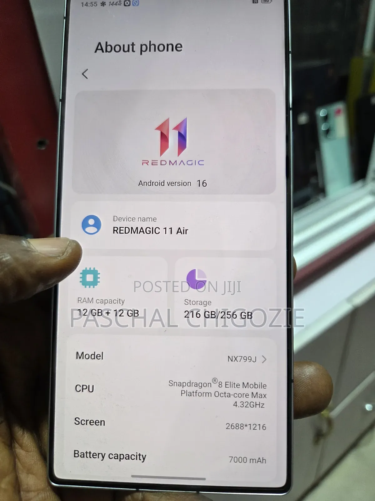 New ZTE nubia RedMagic 11 Air 256 GB White