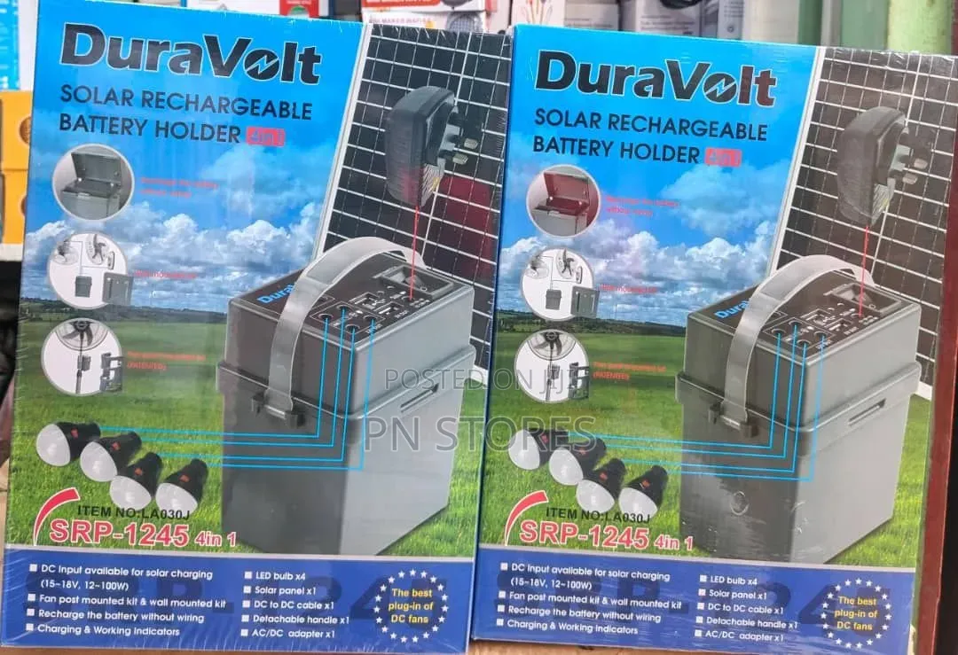 Duravolt 4in1 Solar Rechargeable Power Pack