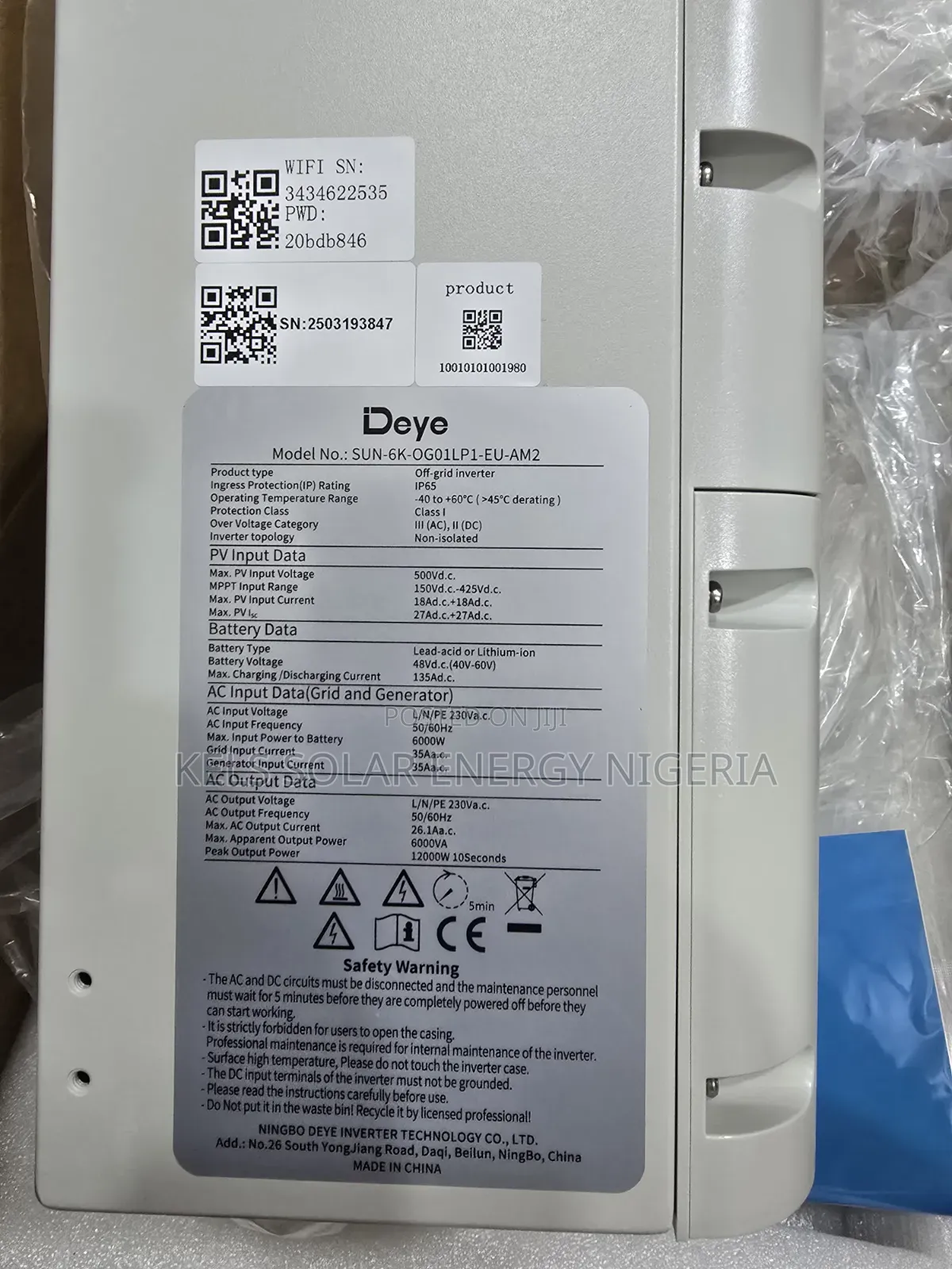 DEYE 6kva Hybrid Inveter