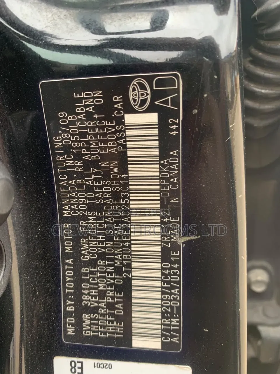 Toyota Corolla 2010 Black